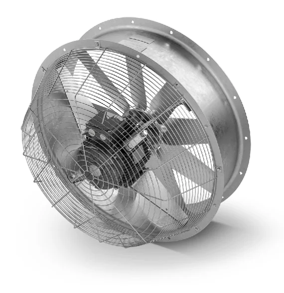 Lafert pad mounting motor in an axial fan